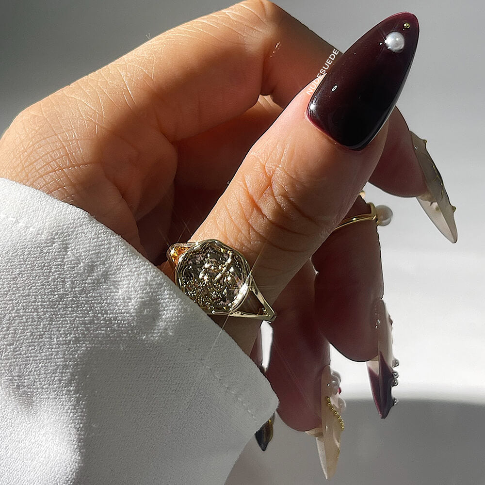 Gothic Medium Almond Press On Manicure Nails