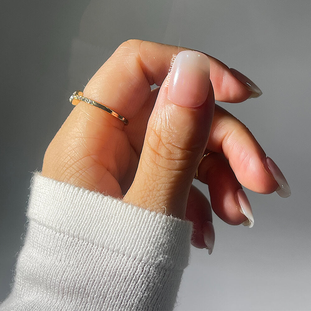 Blush Ombre French Press On Manicure Nails