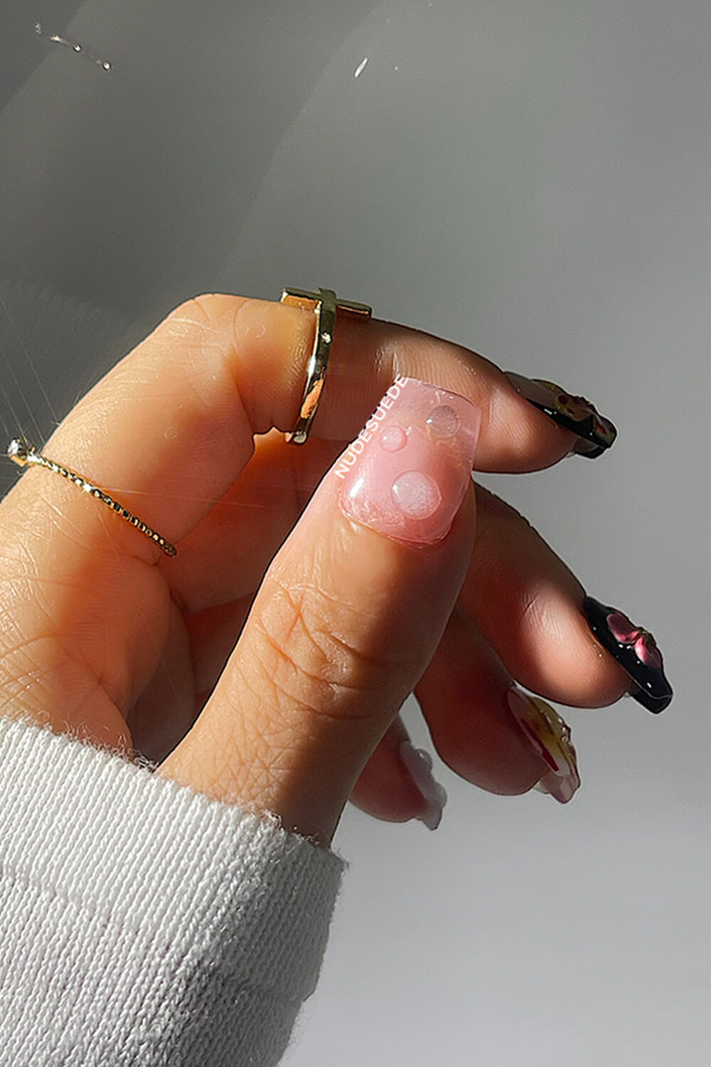 Summer Blossom Short Square Press On Manicure Nails