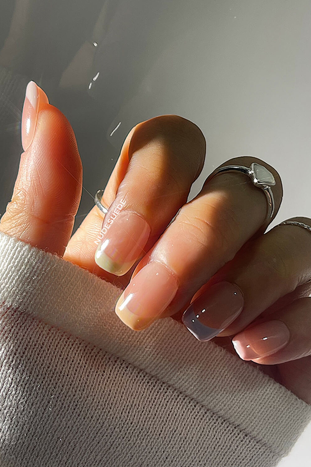 Blush French Press On Manicure Nails
