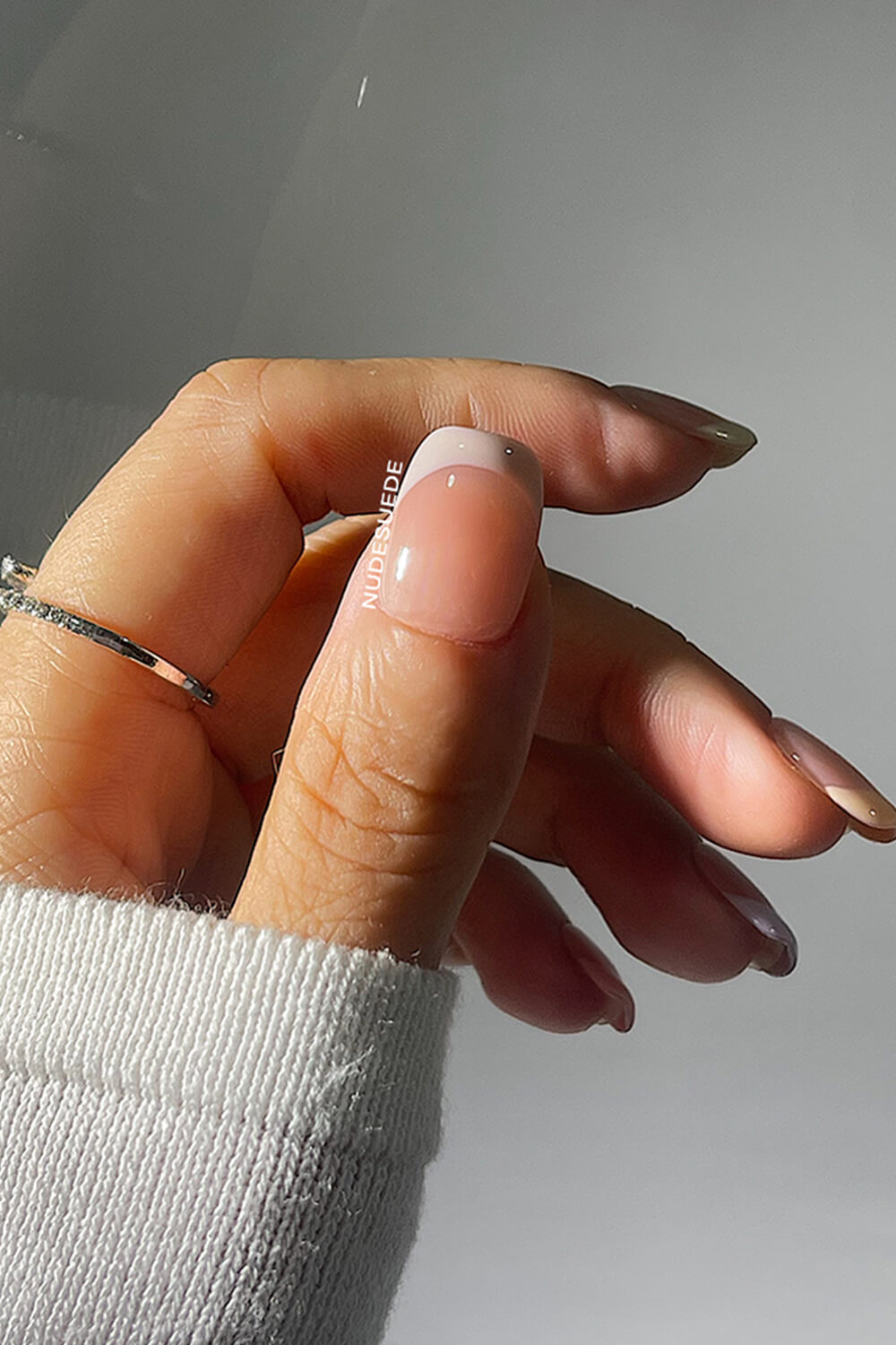 Blush French Press On Manicure Nails