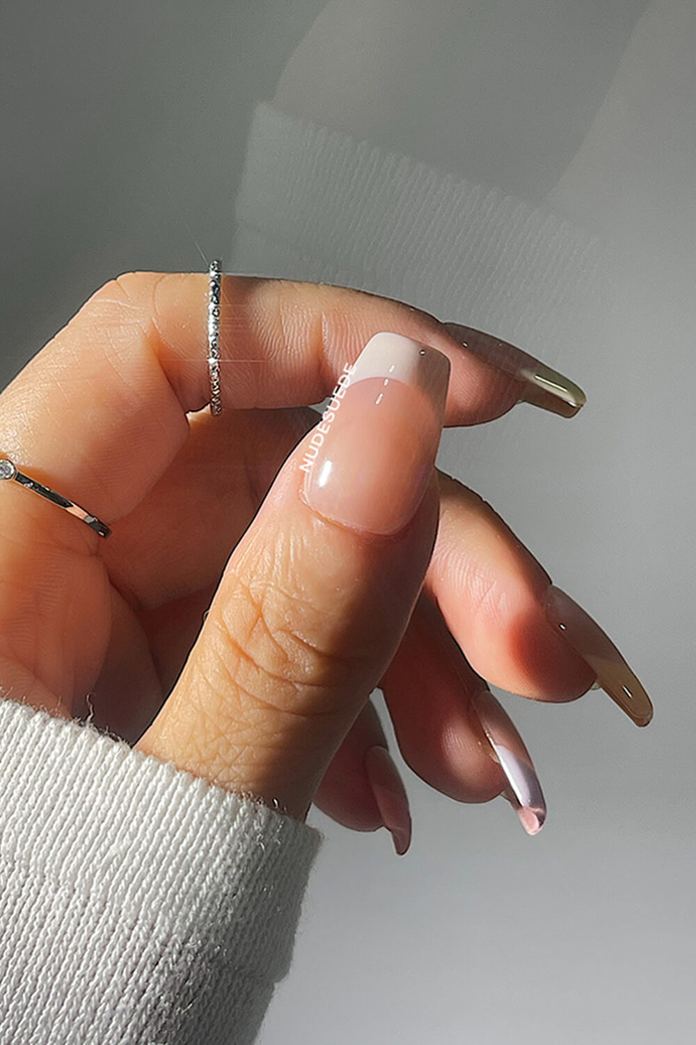 Blush French Press On Manicure Nails
