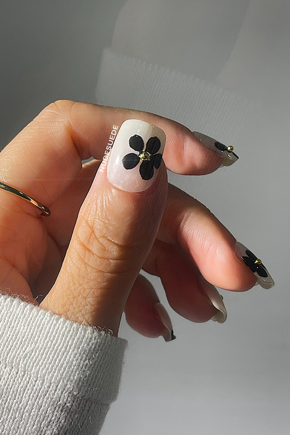 Camellia Short Square Press On Manicure Nails