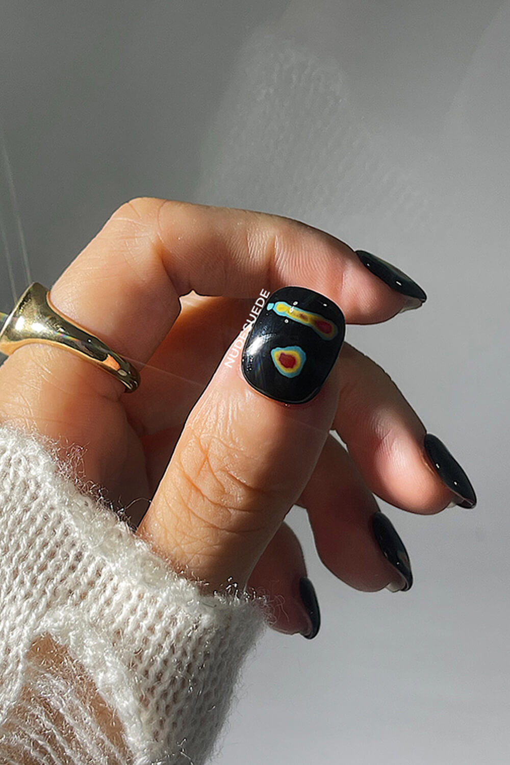 Heat Map Short Square Press On Manicure Nails