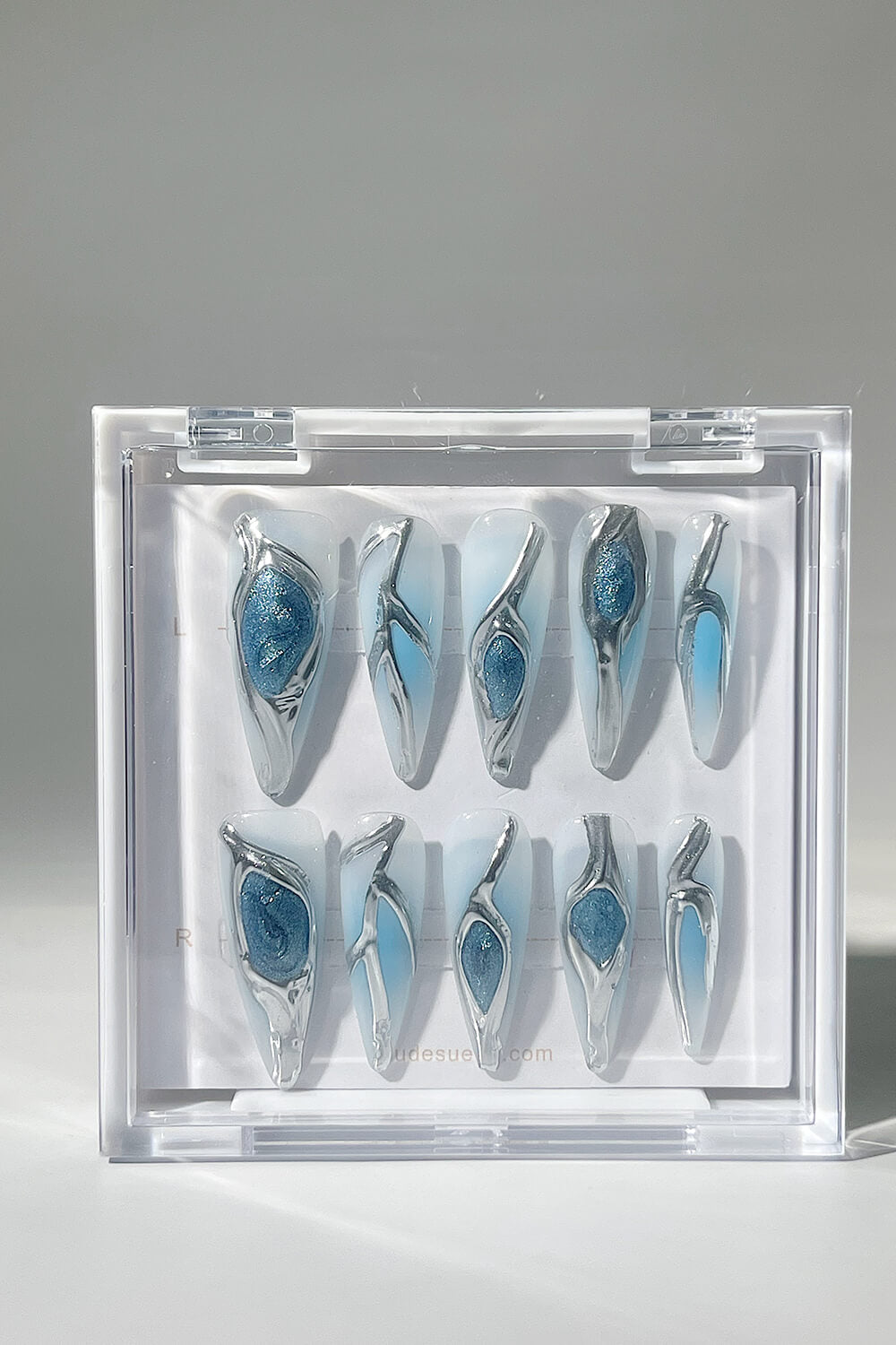 Ocean Long Stiletto Press On Nails