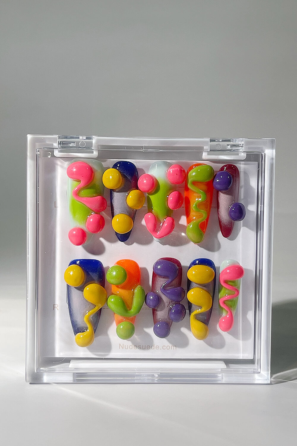 Pop Art Long Almond Press On Nails