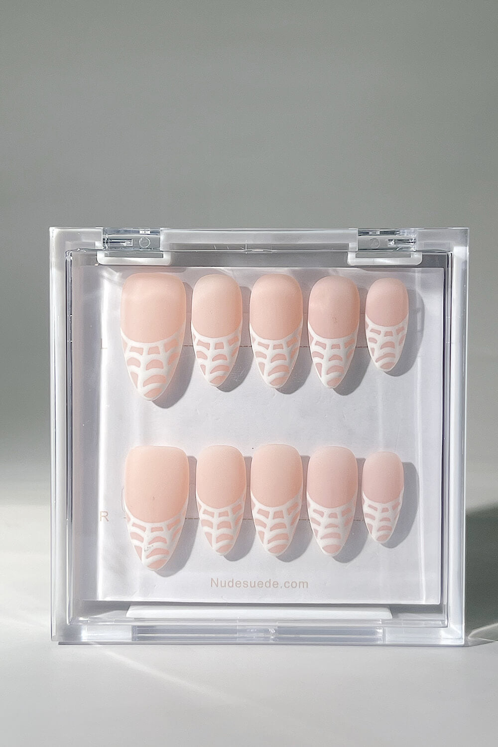 Spider Web Medium Almond Press On Nails