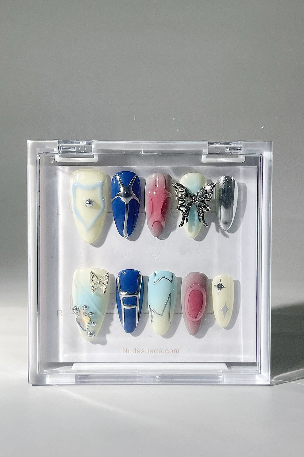 Butterfly Medium Almond Press On Nails