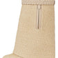 Raffia Padlock Detail Folded Wedge Heel Ankle Boots