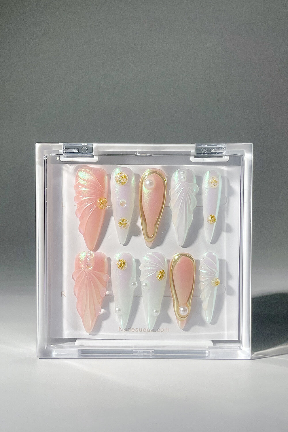 Mermaid Long Almond Press On Manicure Nails