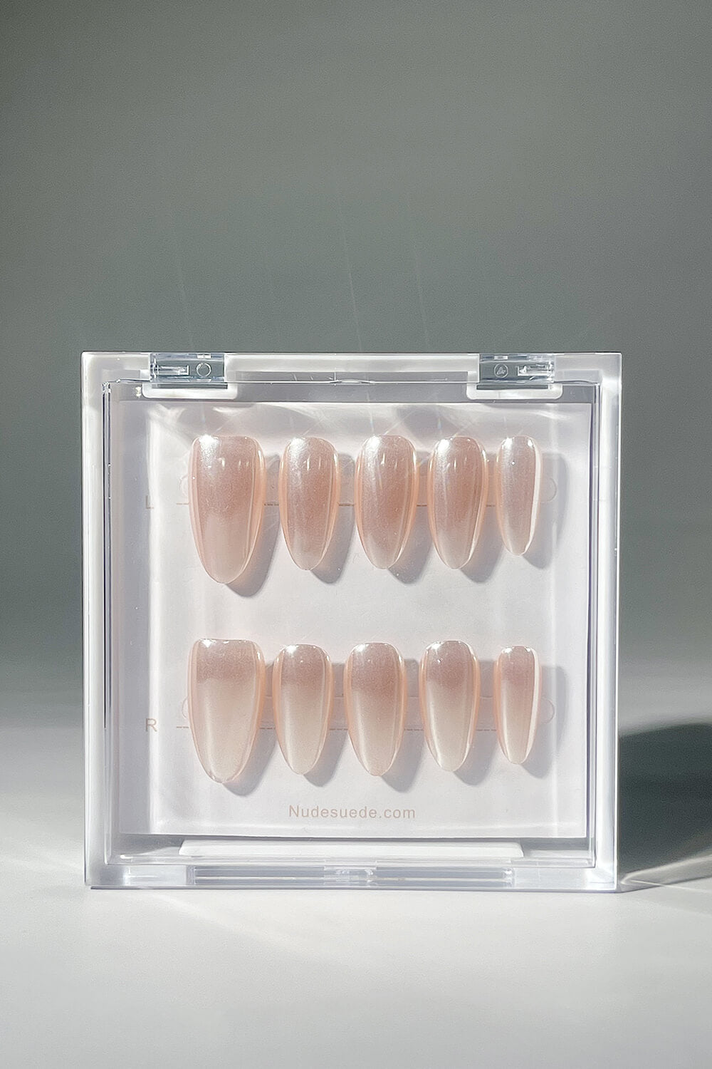 Metallic Pink Glazed Press On Manicure Nails
