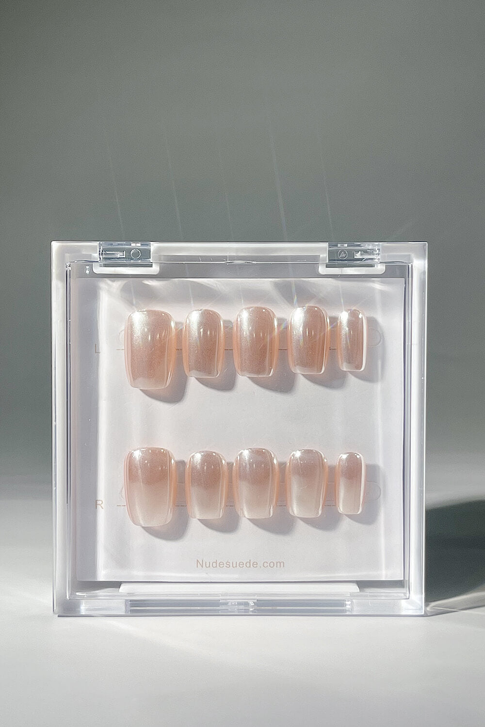 Metallic Pink Glazed Press On Manicure Nails