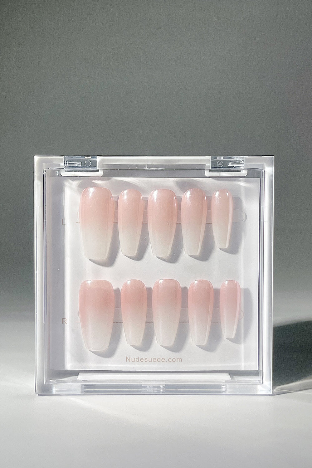 Blush Ombre French Press On Manicure Nails