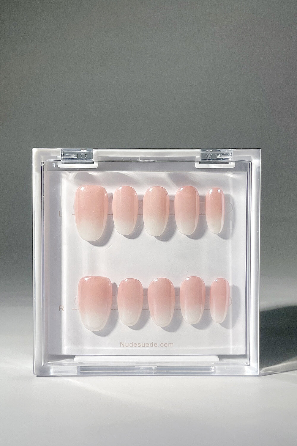 Blush Ombre French Press On Manicure Nails