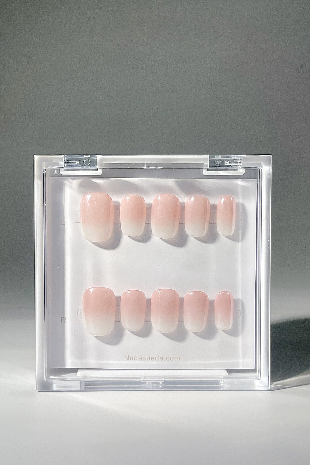 Blush Ombre French Press On Manicure Nails