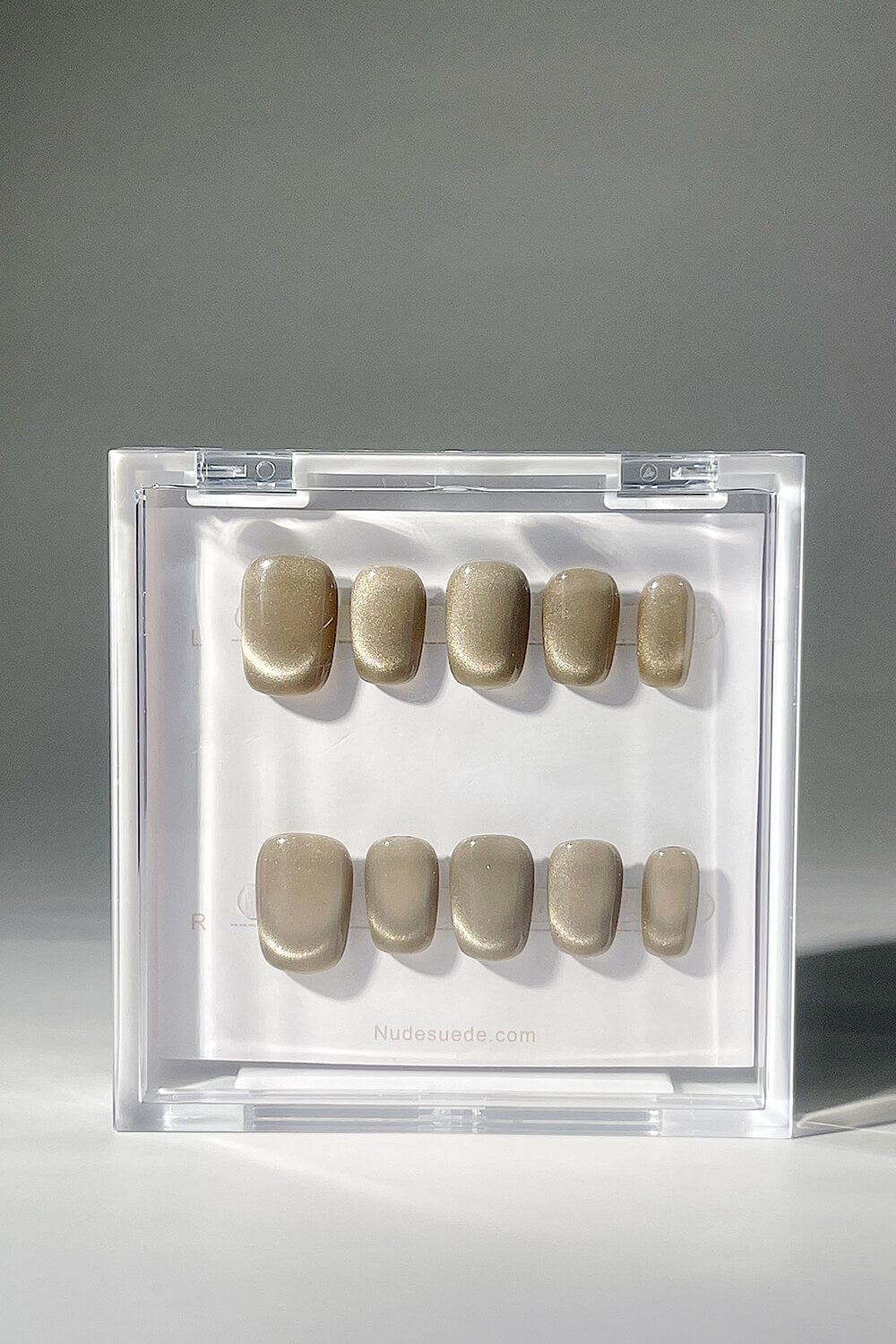 Champagne Velvet Short Square Press On Manicure Nails