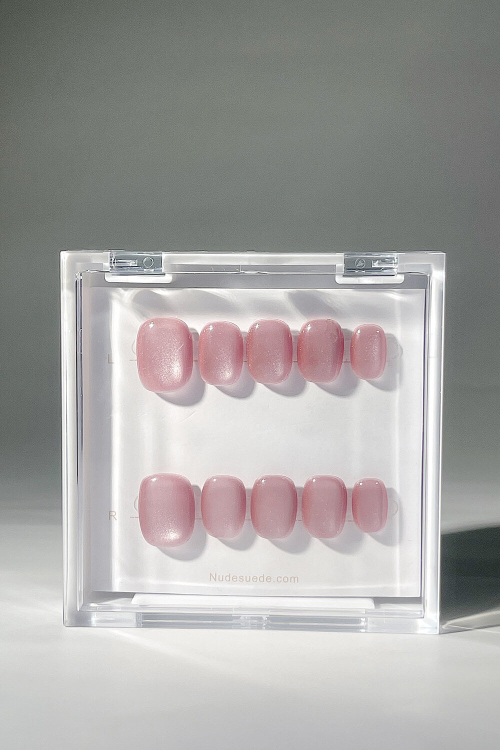 Pinky Velvet Short Square Press On Manicure Nails