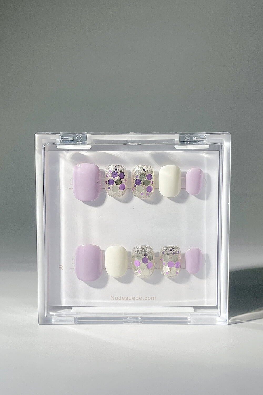 Lila Short Square Press On Manicure Nails