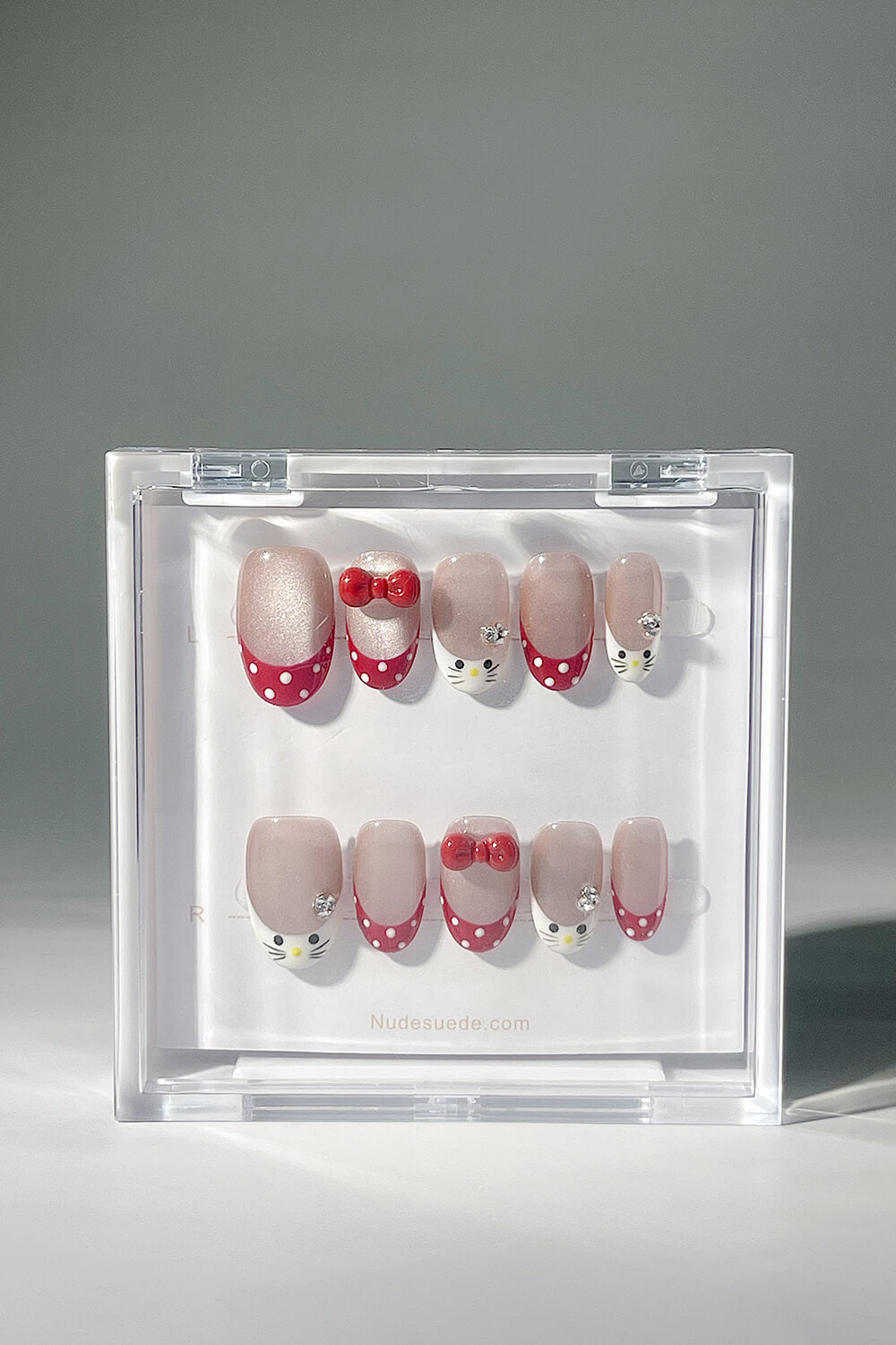 Hello Kitty Short Oval Press On Manicure Nails