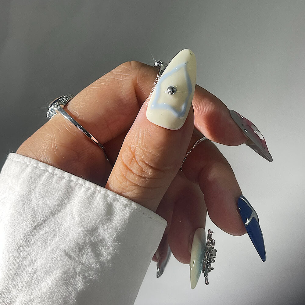 Butterfly Medium Almond Press On Nails