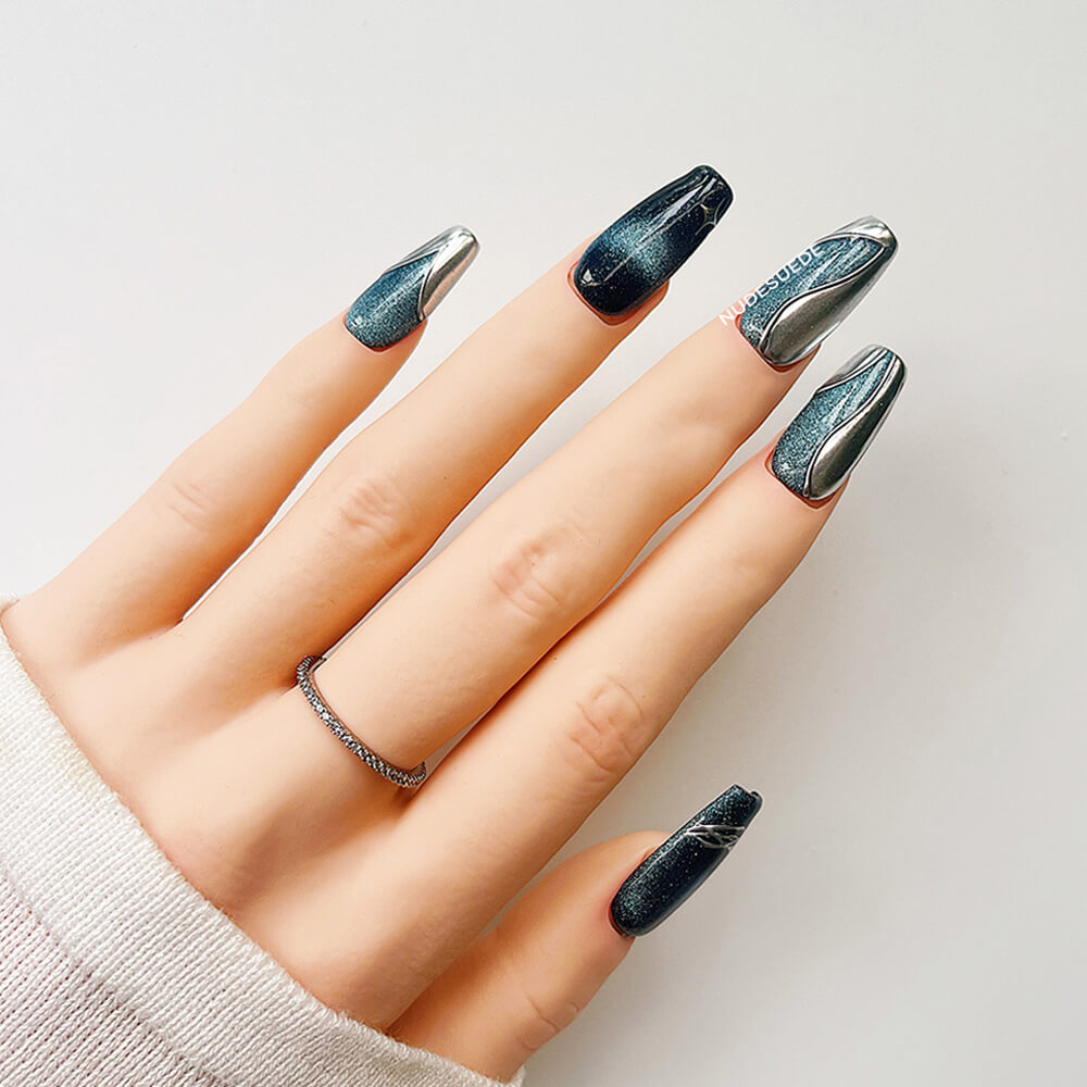 Galaxy Medium Coffin Press On Nails