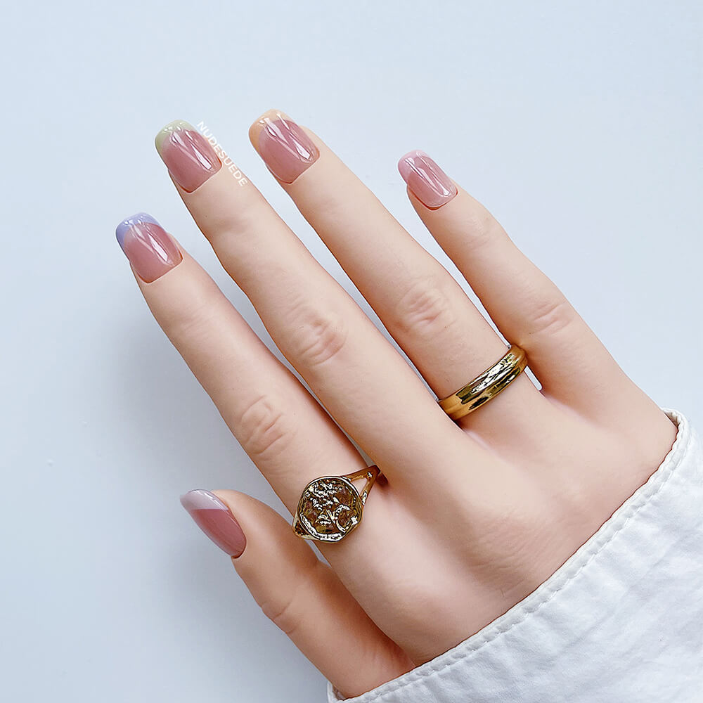 Blush French Press On Manicure Nails