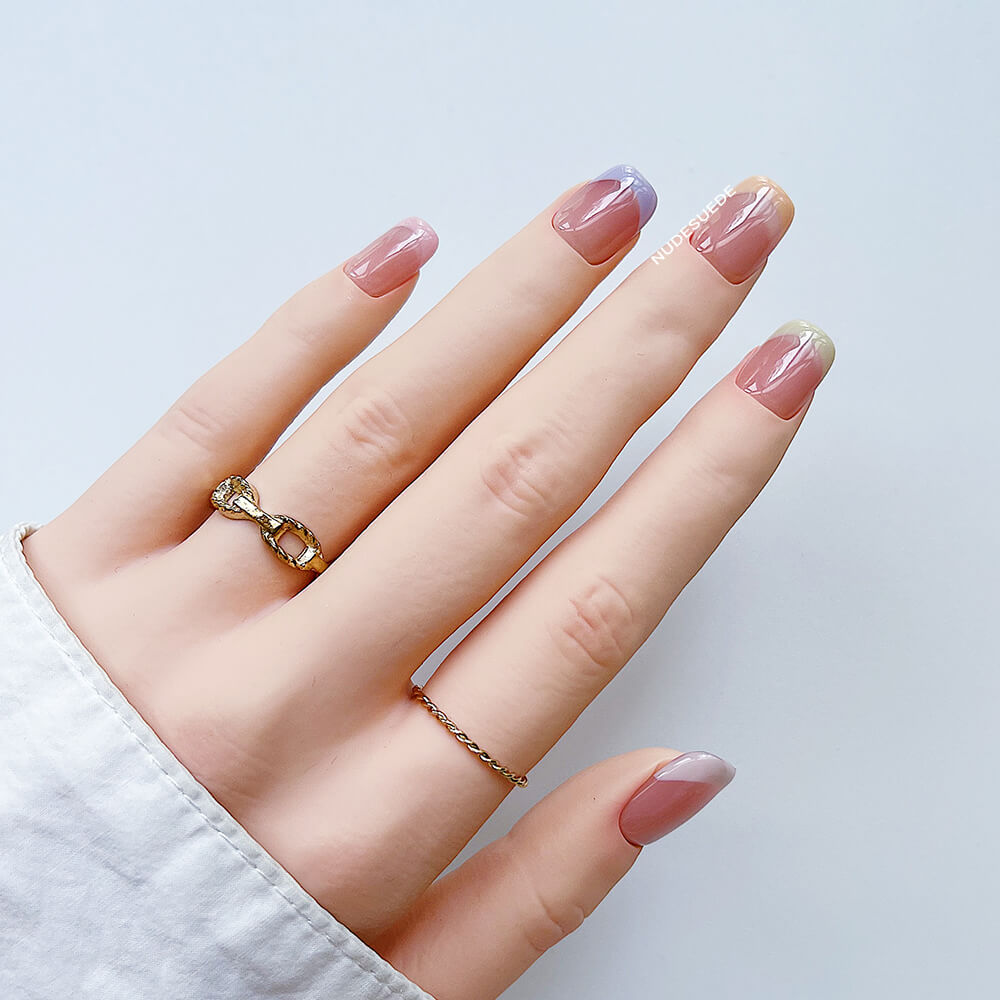 Blush French Press On Manicure Nails