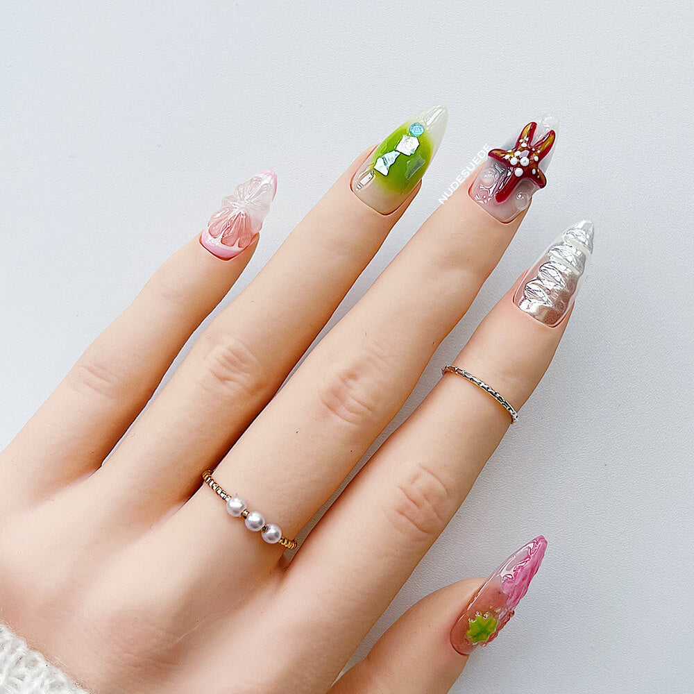 Jelly Fruits Medium Almond Press On Manicure Nails
