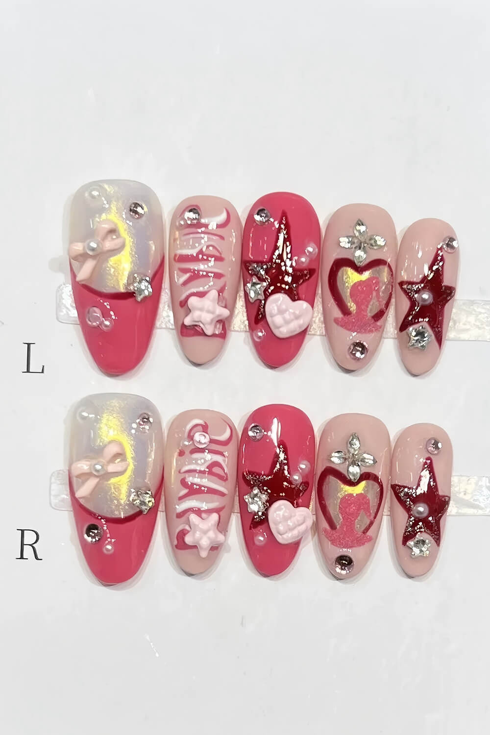 Pink Barbie Coffin Press On Fake Nails