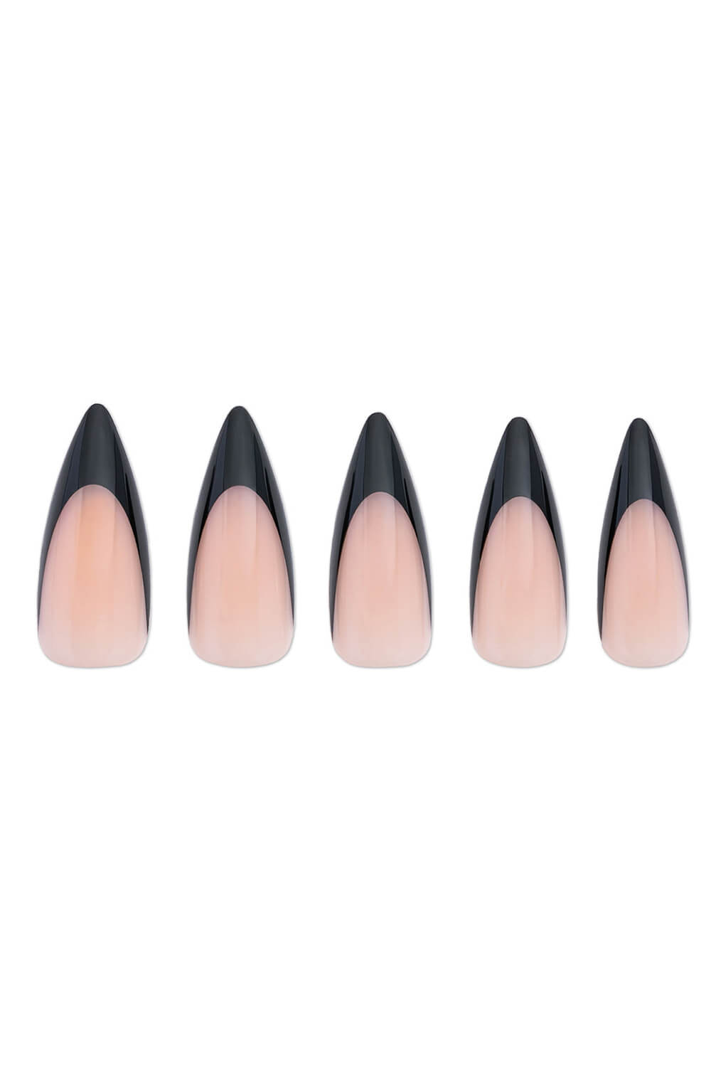 French Tip Medium Stiletto Press On Nails