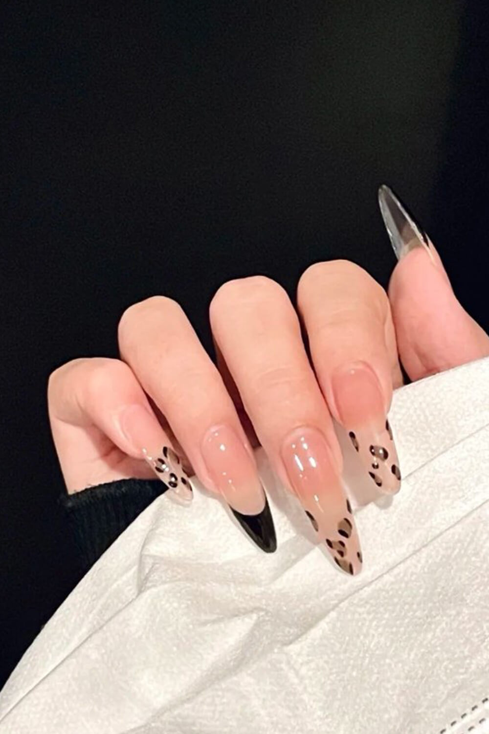 Leopard French Long Almond Press On Nails