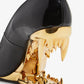 Patent Pointed Toe Morso Heeled Pumps - Black Gold