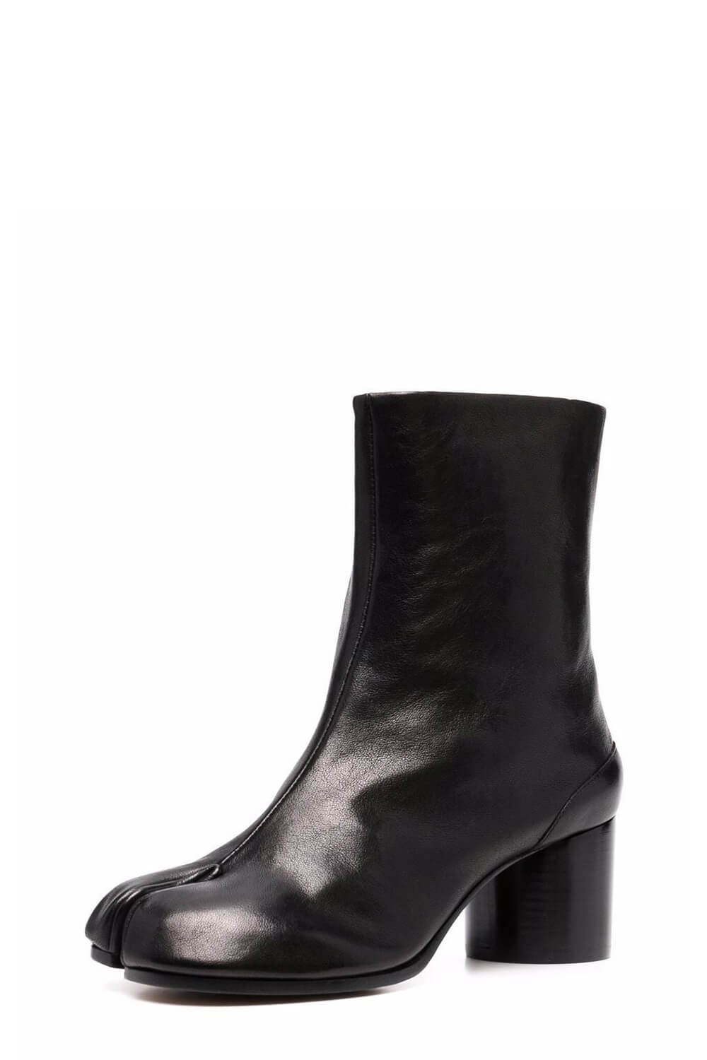 Tabi Split-Toe Block Heel Ankle Boots - Black