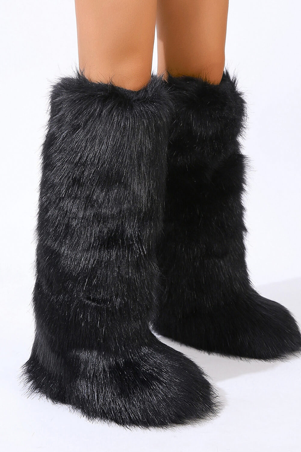 Fluffy Faux Fur Over The Knee Boot
