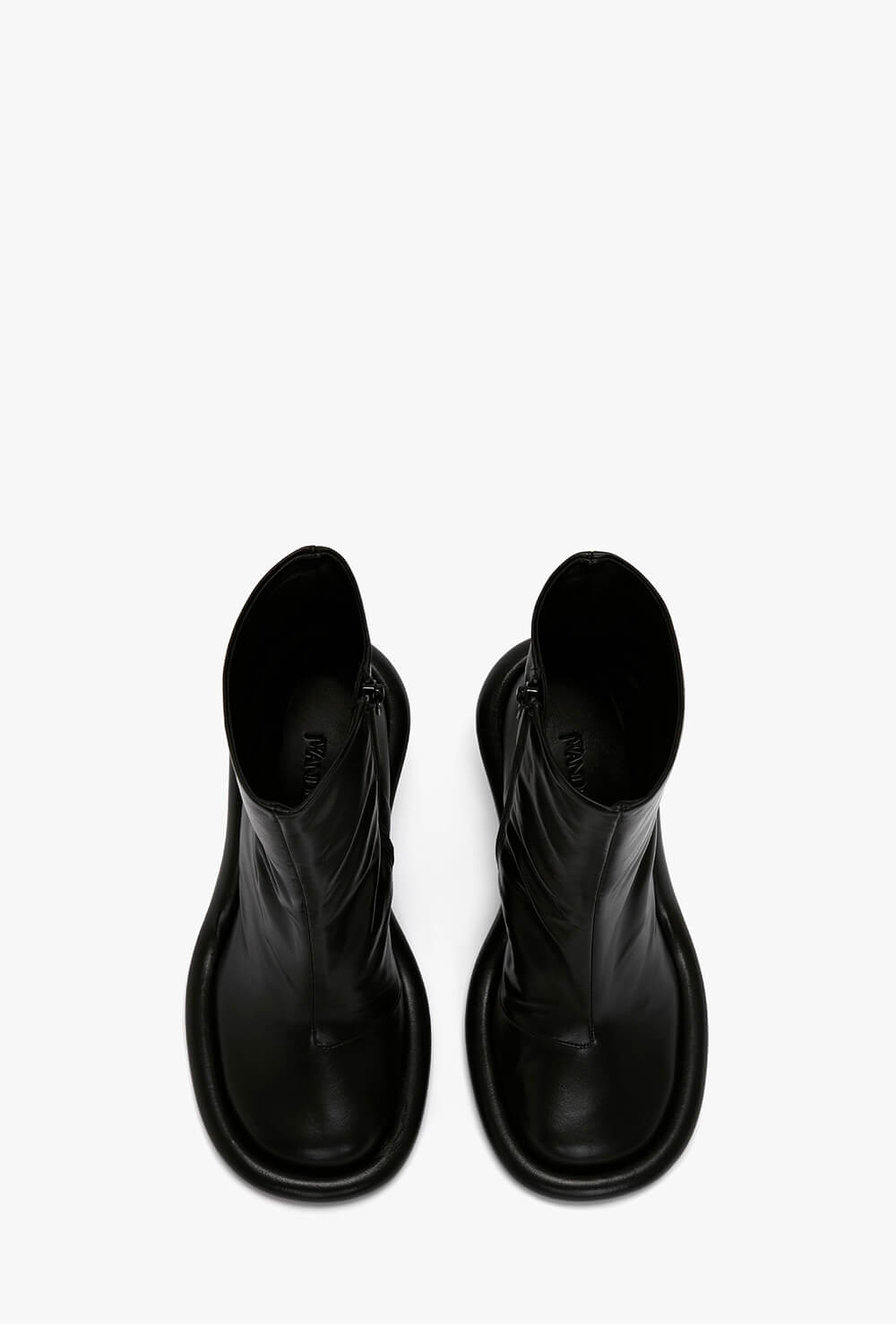 Faux Leather Bumper-Tube Square Toe Heel Ankle Boots