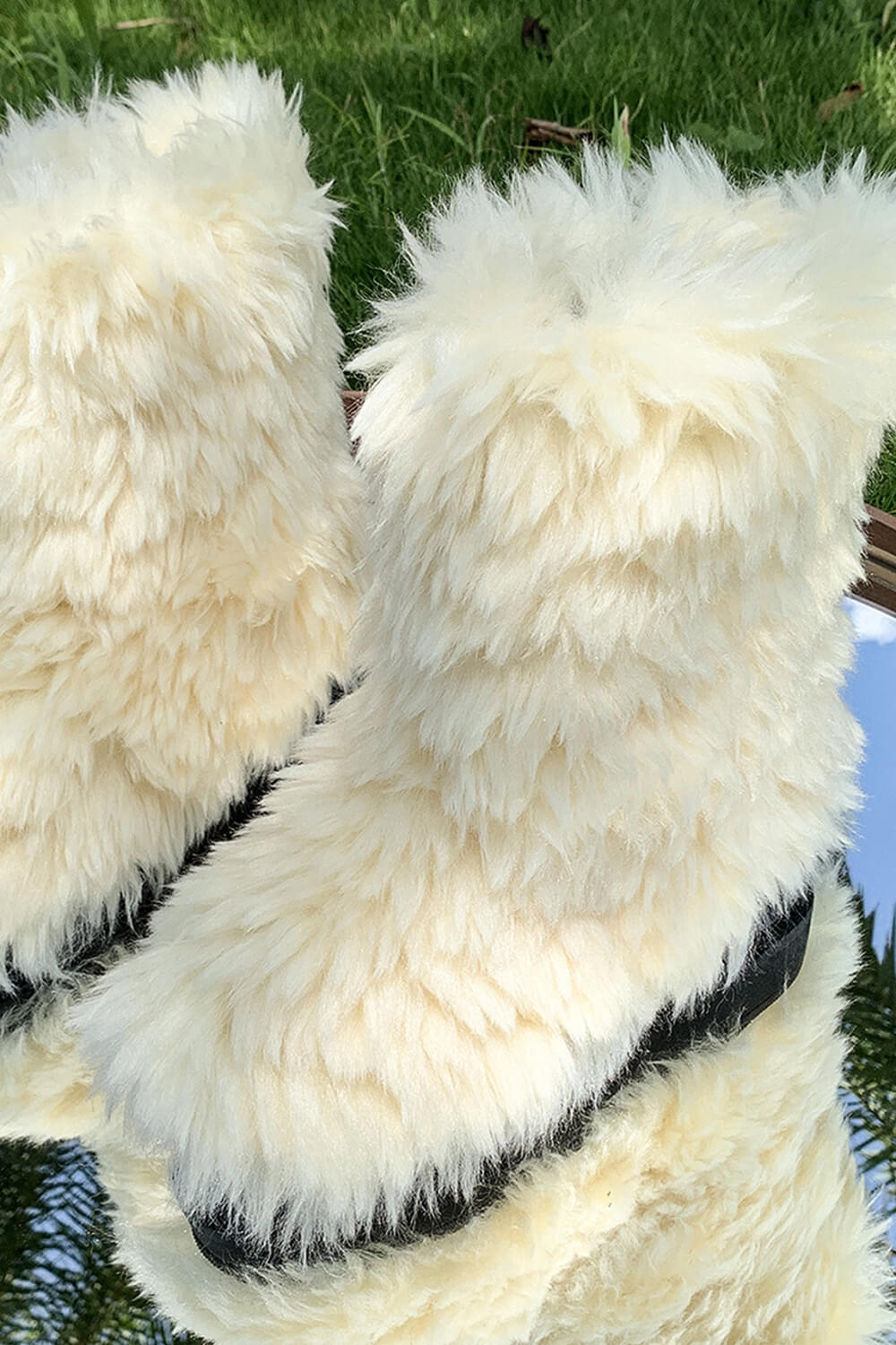 Furry Faux Fur Mid Calf Bootie