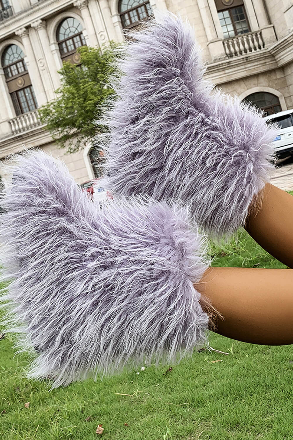 Furry Faux Fur Mid Calf Bootie