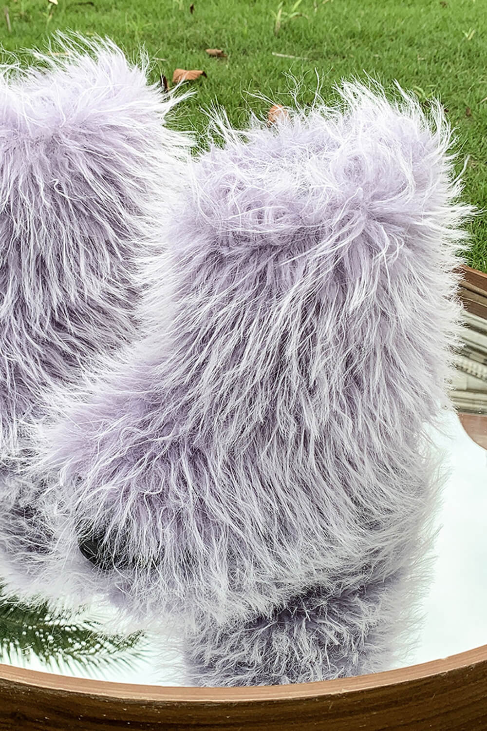 Furry Faux Fur Mid Calf Bootie