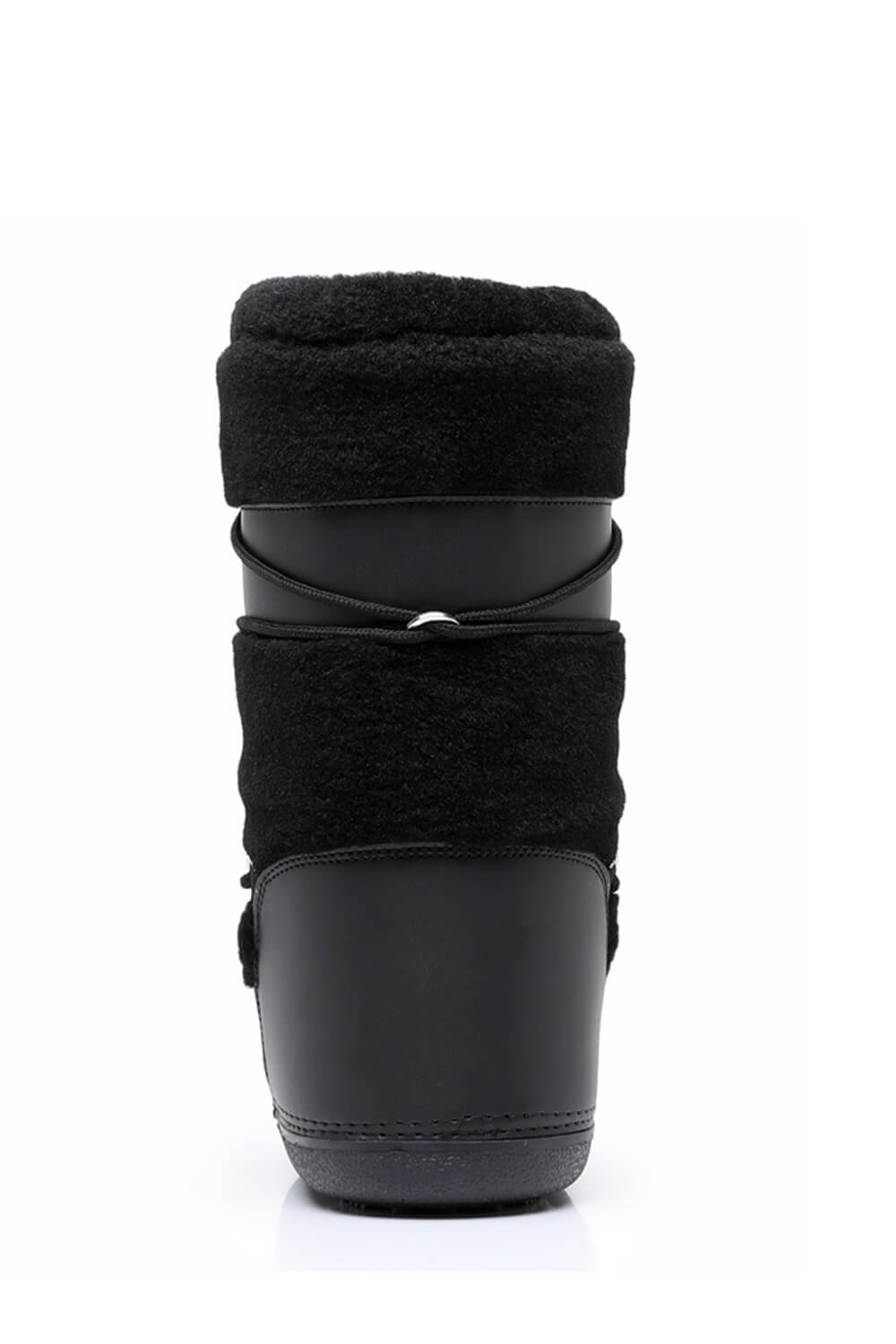 Faux Fur Panelled Lace Up Mid-Calf Snow Boots