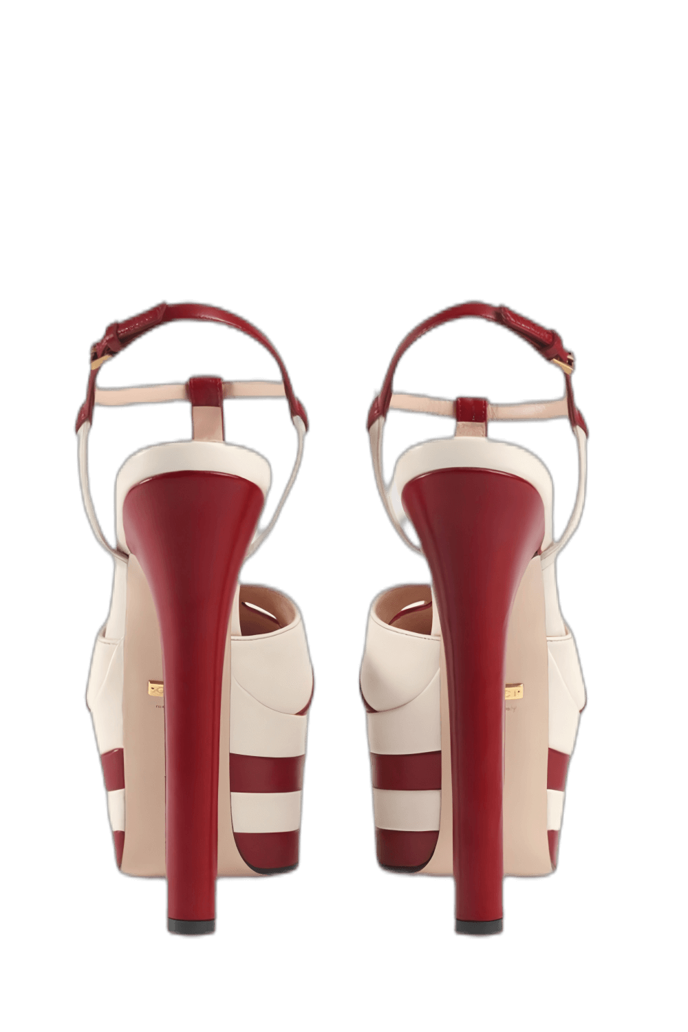 Spike Studded T-Strap Platform High Heel Pumps