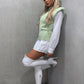 White Croc Print Thigh High Stiletto Boots