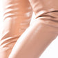 Nude Faux Leather Flat Chunky Over The Knee Thigh High Boots