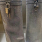 Gem Embellished Diamante Padlock Detail Folded Biker Knee High Boots - Silver