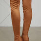 Faux Suede Peep Toe Heeled Over The Knee Boots - Brown