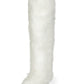 Fluffy Faux Fur Over The Knee Boot - White