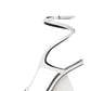 Patent Wrap Around Square Toe Cut-Out Sculpted Sandals - White