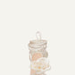 Flower Embellished Satin Lace Up Open Toe Stiletto Heels Sandals - Ivory