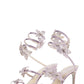 Crystal-Embellished Flower Snake Wrap Stiletto Sandals - Lilac