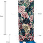 Blue Floral Folded Knee High Square Toe Block Heel Long Boots
