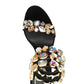 Rhinestones-Embellished Snake Wrap Stiletto Sandals - Multicolor